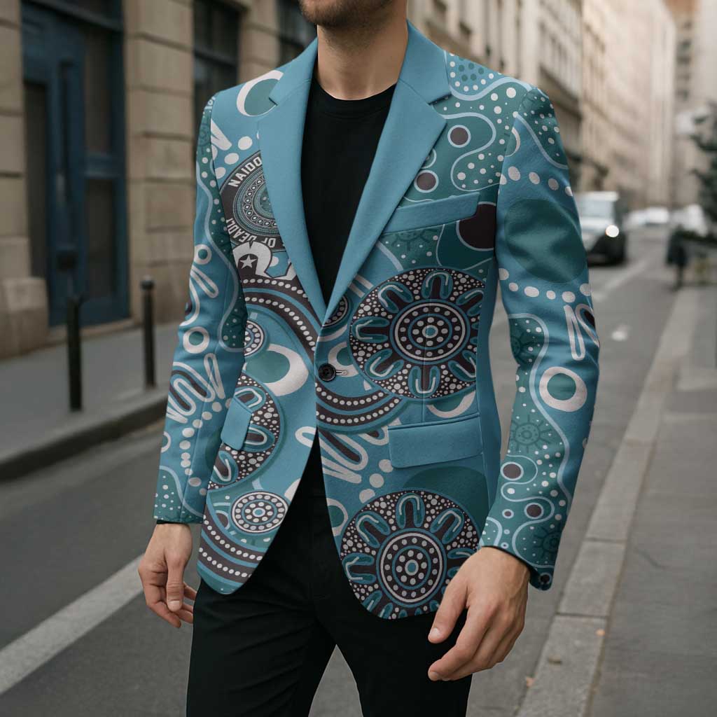 Personalised NAIDOC Week 50 Years Deadly Always Blazer Teal Aboriginal Artwork Dot Painting