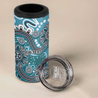 Personalised NAIDOC Week 50 Years Deadly Always 4 in 1 Can Cooler Tumbler Teal Aboriginal Artwork Dot Painting