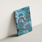 Personalised NAIDOC Week 50 Years Deadly Always Canvas Wall Art Teal Aboriginal Artwork Dot Painting