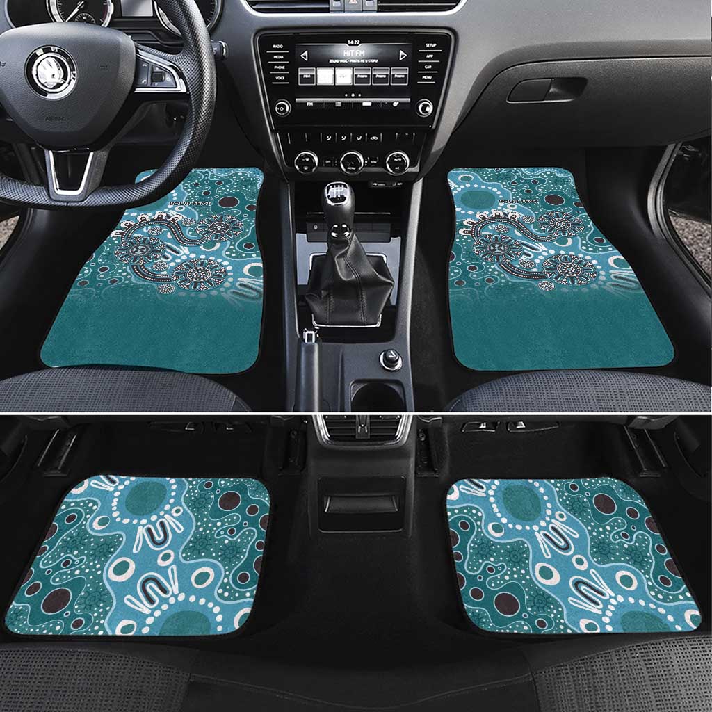 Personalised NAIDOC Week 50 Years Deadly Always Car Mats Teal Aboriginal Artwork Dot Painting