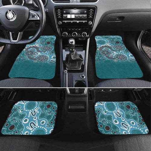 Personalised NAIDOC Week 50 Years Deadly Always Car Mats Teal Aboriginal Artwork Dot Painting