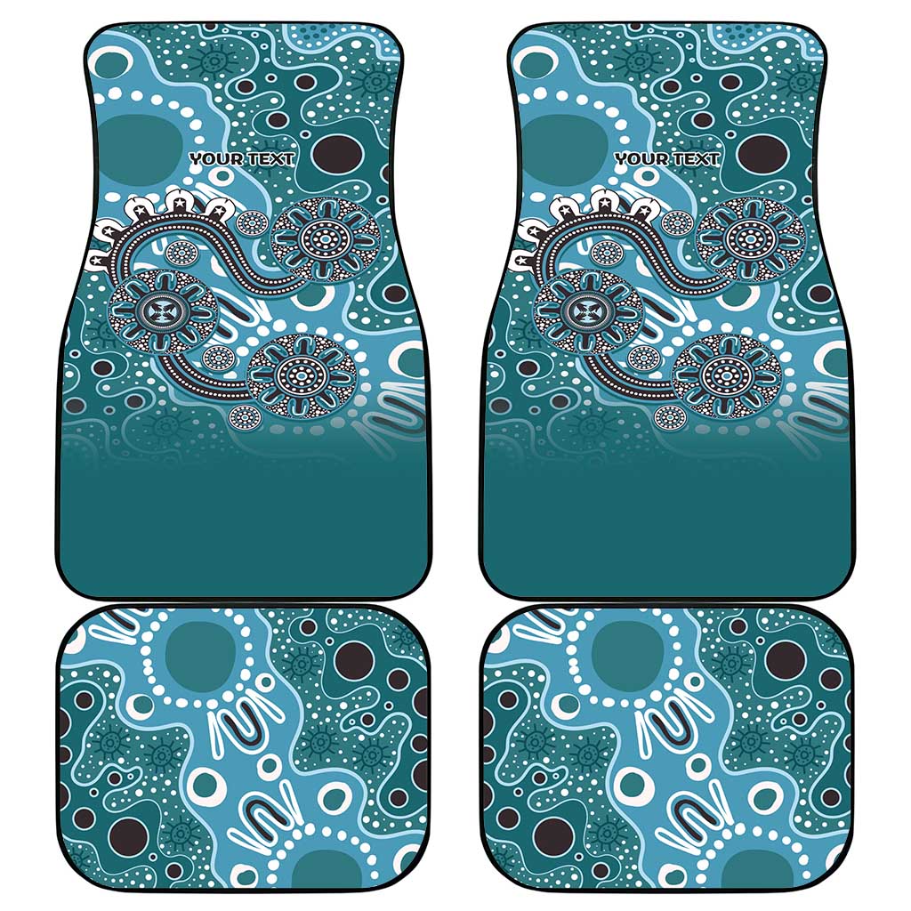 Personalised NAIDOC Week 50 Years Deadly Always Car Mats Teal Aboriginal Artwork Dot Painting