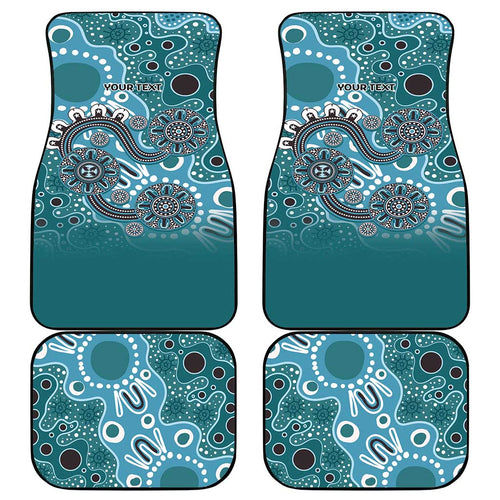 Personalised NAIDOC Week 50 Years Deadly Always Car Mats Teal Aboriginal Artwork Dot Painting