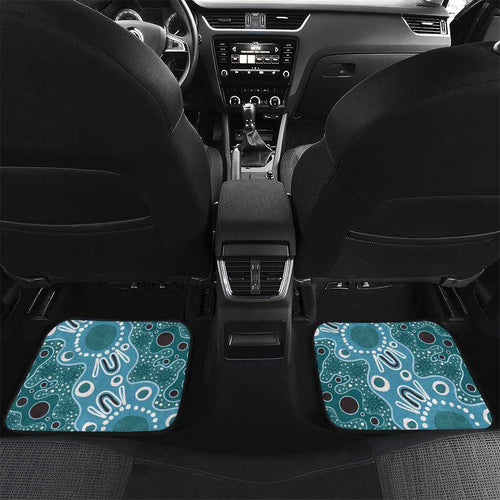 Personalised NAIDOC Week 50 Years Deadly Always Car Mats Teal Aboriginal Artwork Dot Painting