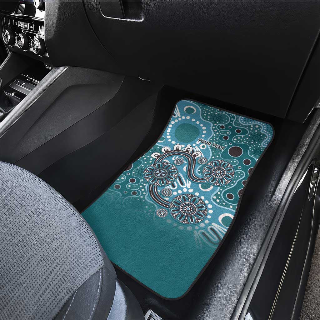 Personalised NAIDOC Week 50 Years Deadly Always Car Mats Teal Aboriginal Artwork Dot Painting