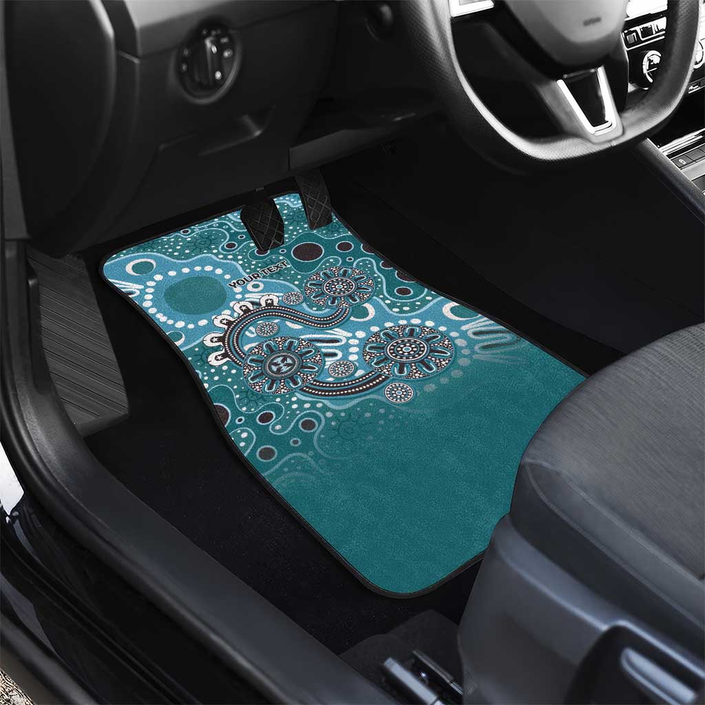 Personalised NAIDOC Week 50 Years Deadly Always Car Mats Teal Aboriginal Artwork Dot Painting