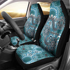 Personalised NAIDOC Week 50 Years Deadly Always Car Seat Cover Teal Aboriginal Artwork Dot Painting