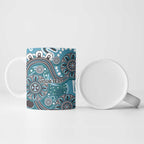 Personalised NAIDOC Week 50 Years Deadly Always Ceramic Mug Teal Aboriginal Artwork Dot Painting