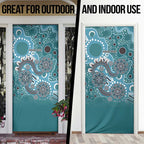 Personalised NAIDOC Week 50 Years Deadly Always Door Cover Teal Aboriginal Artwork Dot Painting