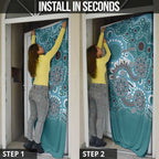 Personalised NAIDOC Week 50 Years Deadly Always Door Cover Teal Aboriginal Artwork Dot Painting