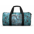 Personalised NAIDOC Week 50 Years Deadly Always Duffle Bag Teal Aboriginal Artwork Dot Painting