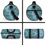 Personalised NAIDOC Week 50 Years Deadly Always Duffle Bag Teal Aboriginal Artwork Dot Painting