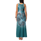 Personalised NAIDOC Week 50 Years Deadly Always Family Matching Tank Maxi Dress and Hawaiian Shirt Teal Aboriginal Artwork Dot Painting