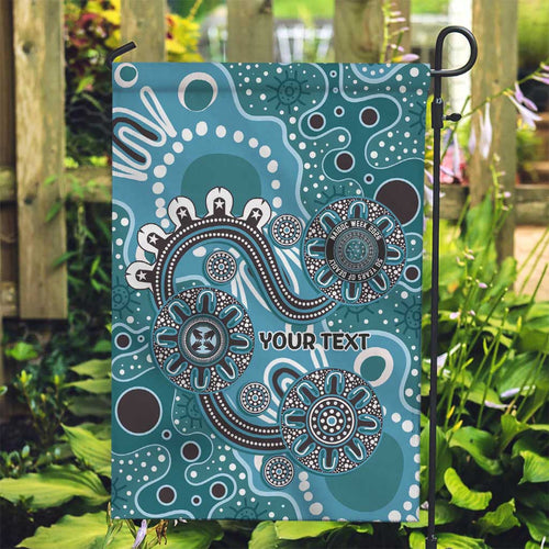 Personalised NAIDOC Week 50 Years Deadly Always Garden Flag Teal Aboriginal Artwork Dot Painting