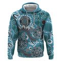 Personalised NAIDOC Week 50 Years Deadly Always Hoodie Teal Aboriginal Artwork Dot Painting
