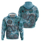 Personalised NAIDOC Week 50 Years Deadly Always Hoodie Teal Aboriginal Artwork Dot Painting