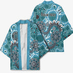 Personalised NAIDOC Week 50 Years Deadly Always Kimono Teal Aboriginal Artwork Dot Painting