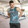 Personalised NAIDOC Week 50 Years Deadly Always Men Tank Top Teal Aboriginal Artwork Dot Painting