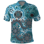 Personalised NAIDOC Week 50 Years Deadly Always Polo Shirt Teal Aboriginal Artwork Dot Painting