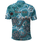 Personalised NAIDOC Week 50 Years Deadly Always Polo Shirt Teal Aboriginal Artwork Dot Painting