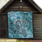 Personalised NAIDOC Week 50 Years Deadly Always Quilt Teal Aboriginal Artwork Dot Painting