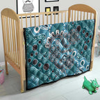 Personalised NAIDOC Week 50 Years Deadly Always Quilt Teal Aboriginal Artwork Dot Painting