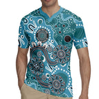 Personalised NAIDOC Week 50 Years Deadly Always Rugby Jersey Teal Aboriginal Artwork Dot Painting