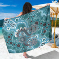 Personalised NAIDOC Week 50 Years Deadly Always Sarong Teal Aboriginal Artwork Dot Painting
