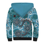 Personalised NAIDOC Week 50 Years Deadly Always Sherpa Hoodie Teal Aboriginal Artwork Dot Painting
