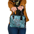 Personalised NAIDOC Week 50 Years Deadly Always Shoulder Handbag Teal Aboriginal Artwork Dot Painting