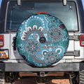 Personalised NAIDOC Week 50 Years Deadly Always Spare Tire Cover Teal Aboriginal Artwork Dot Painting