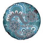 Personalised NAIDOC Week 50 Years Deadly Always Spare Tire Cover Teal Aboriginal Artwork Dot Painting