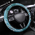 NAIDOC Week 50 Years Deadly Always Steering Wheel Cover Teal Aboriginal Artwork Dot Painting