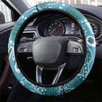 NAIDOC Week 50 Years Deadly Always Steering Wheel Cover Teal Aboriginal Artwork Dot Painting
