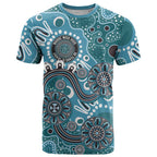 Personalised NAIDOC Week 50 Years Deadly Always T Shirt Teal Aboriginal Artwork Dot Painting