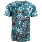 Personalised NAIDOC Week 50 Years Deadly Always T Shirt Teal Aboriginal Artwork Dot Painting