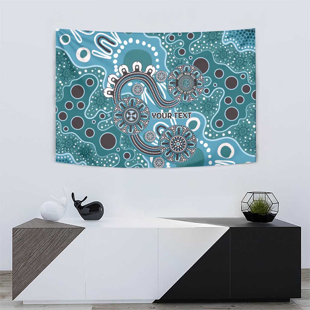Personalised NAIDOC Week 50 Years Deadly Always Tapestry Teal Aboriginal Artwork Dot Painting