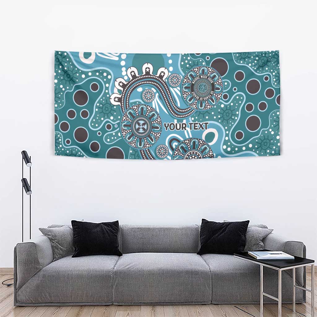 Personalised NAIDOC Week 50 Years Deadly Always Tapestry Teal Aboriginal Artwork Dot Painting