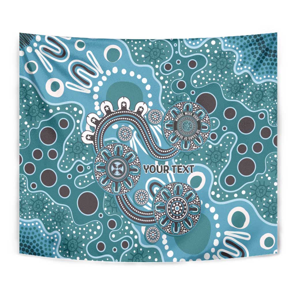 Personalised NAIDOC Week 50 Years Deadly Always Tapestry Teal Aboriginal Artwork Dot Painting