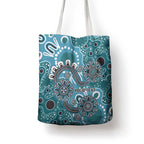 Personalised NAIDOC Week 50 Years Deadly Always Tote Bag Teal Aboriginal Artwork Dot Painting
