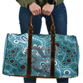 Personalised NAIDOC Week 50 Years Deadly Always Travel Bag Teal Aboriginal Artwork Dot Painting