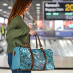 Personalised NAIDOC Week 50 Years Deadly Always Travel Bag Teal Aboriginal Artwork Dot Painting