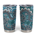 Personalised NAIDOC Week 50 Years Deadly Always Tumbler Cup Teal Aboriginal Artwork Dot Painting