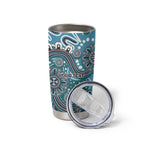 Personalised NAIDOC Week 50 Years Deadly Always Tumbler Cup Teal Aboriginal Artwork Dot Painting