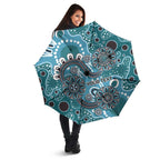 Personalised NAIDOC Week 50 Years Deadly Always Umbrella Teal Aboriginal Artwork Dot Painting