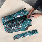 Personalised NAIDOC Week 50 Years Deadly Always Umbrella Teal Aboriginal Artwork Dot Painting