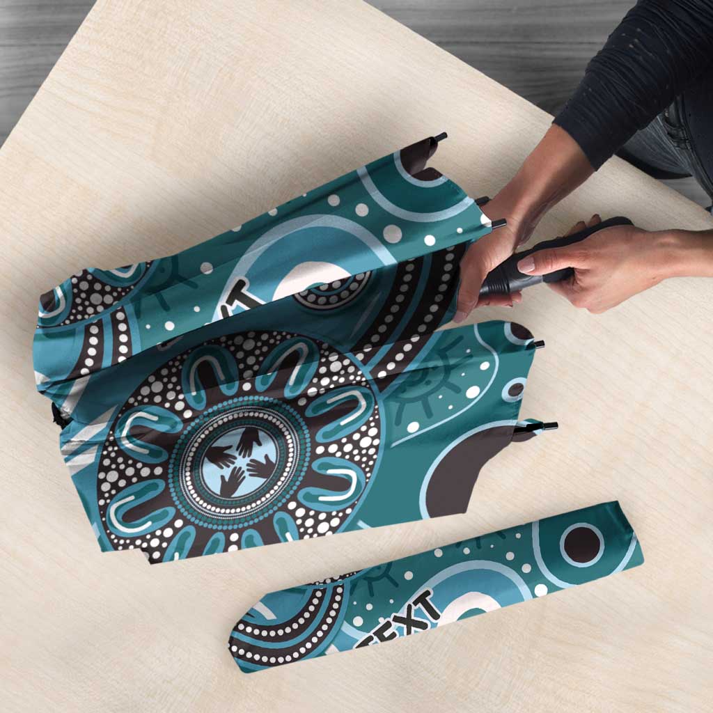 Personalised NAIDOC Week 50 Years Deadly Always Umbrella Teal Aboriginal Artwork Dot Painting