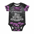 ANZAC Day Remembrance Baby Onesie Purple Poppy We Will Remember Them