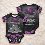 ANZAC Day Remembrance Baby Onesie Purple Poppy We Will Remember Them