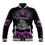 ANZAC Day Remembrance Baseball Jacket Purple Poppy We Will Remember Them